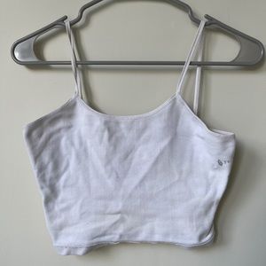 free people white cropped cami tank